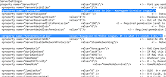 Editing Server Name and Description